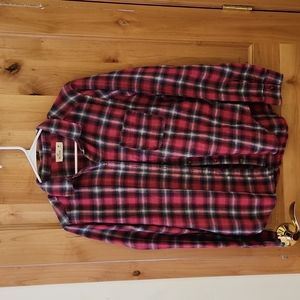 Hollister button front flannel size m